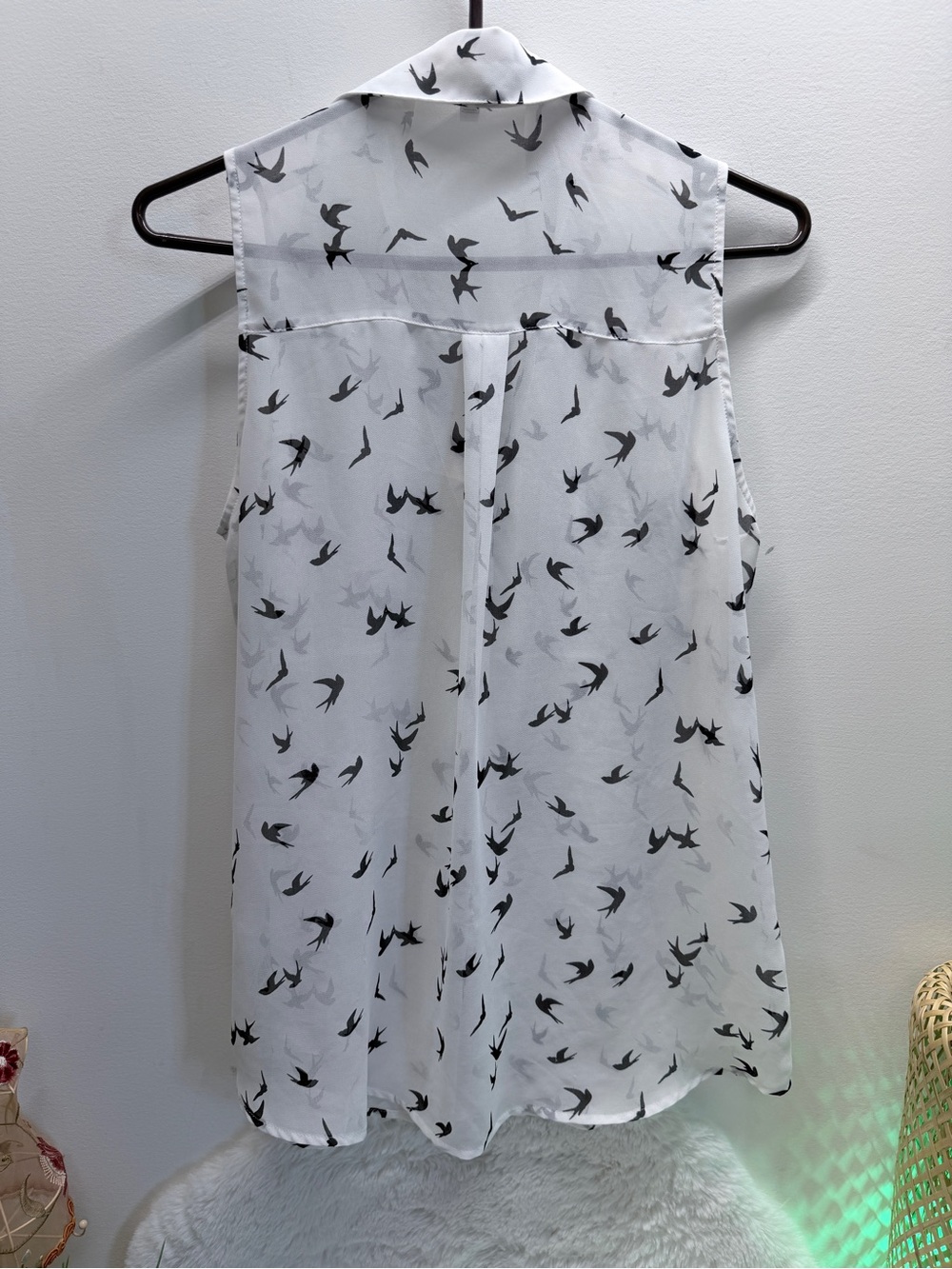 Black Ruffled Open Cardigan w/ White Raven Print Top Set Black Tie Wedding Ready - Picture 5 of 8